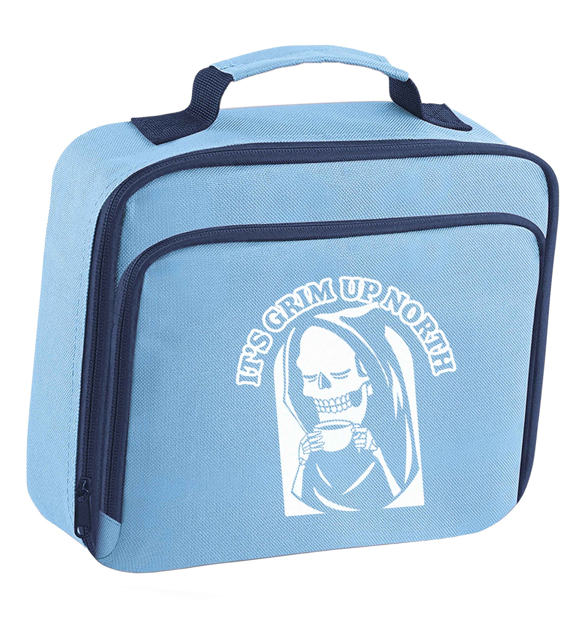 It's grim up North insulated blue lunch bag cooler