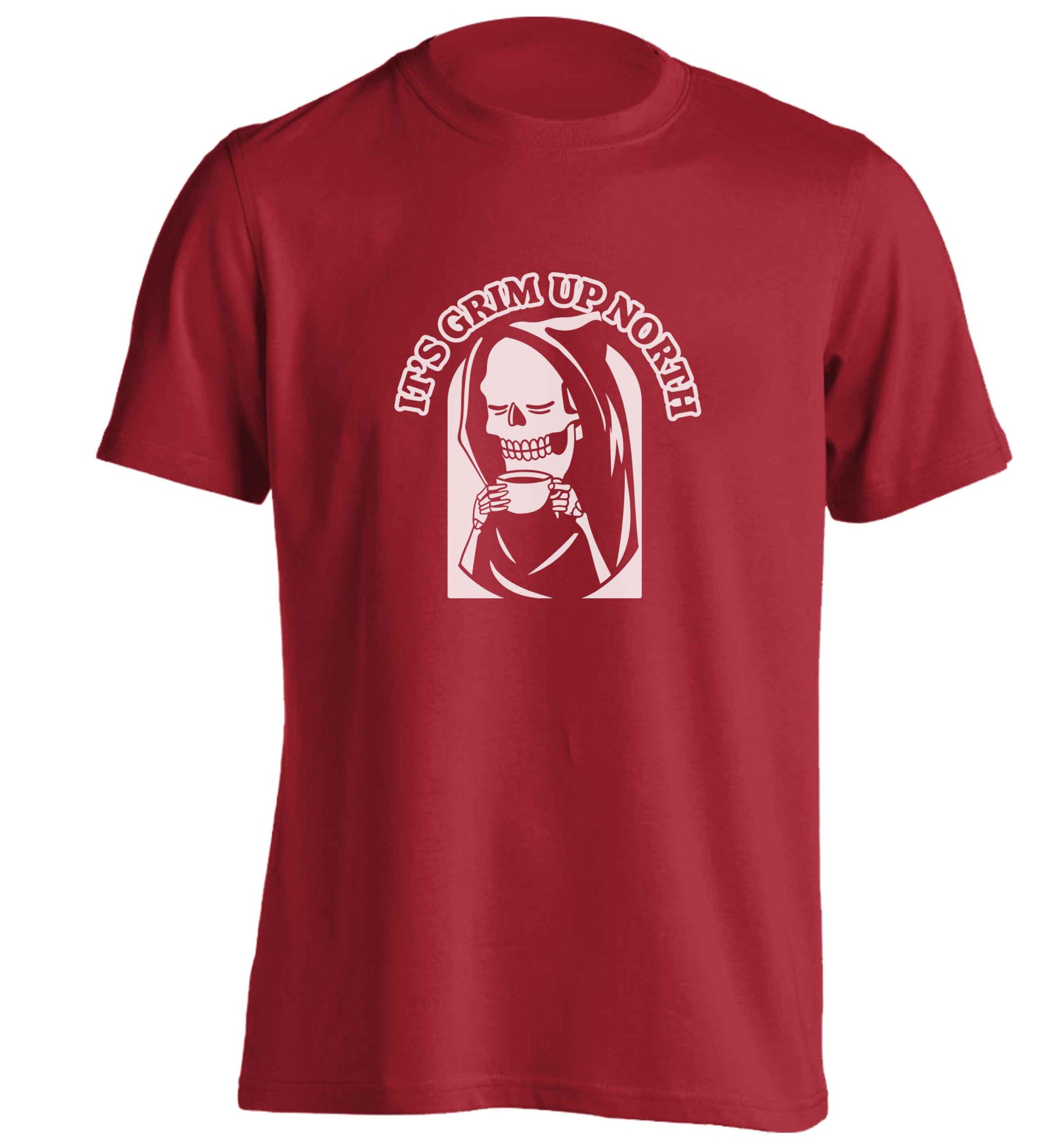 It's grim up North adults unisex red Tshirt 2XL