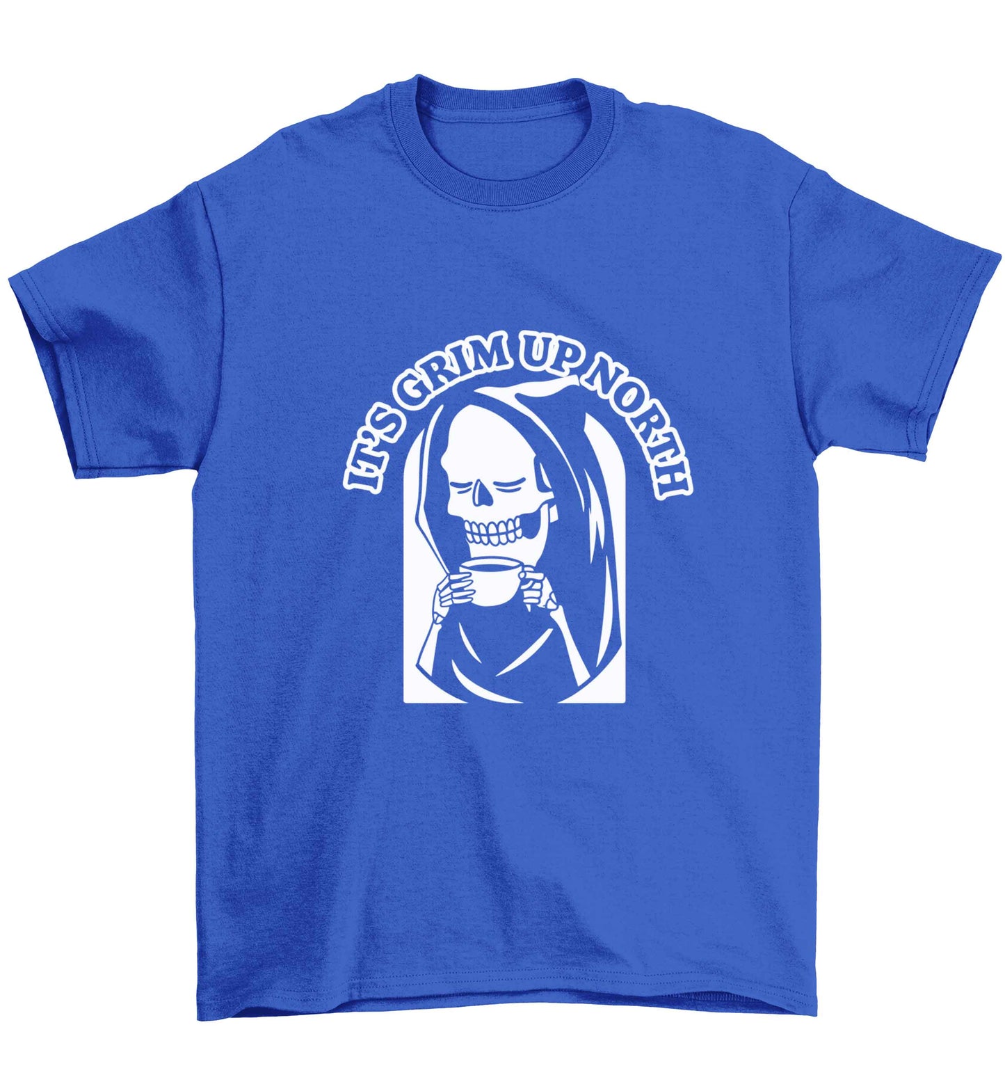 It's grim up North Children's blue Tshirt 12-13 Years