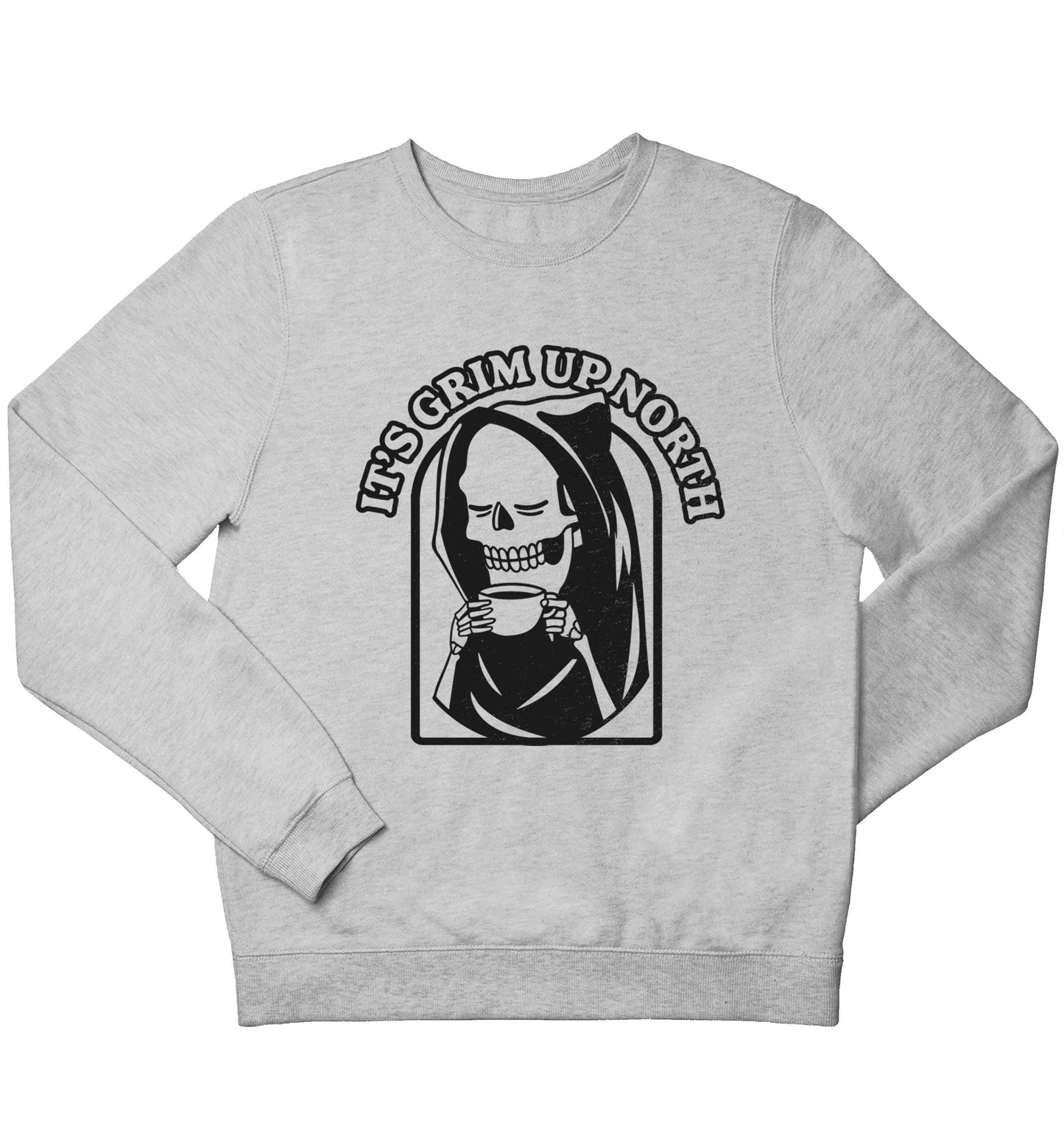 It's grim up North children's grey sweater 12-13 Years