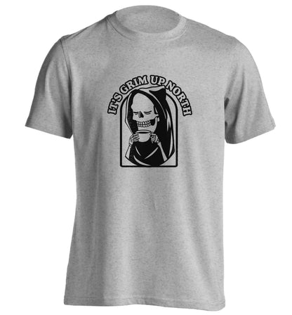 It's grim up North adults unisex grey Tshirt 2XL