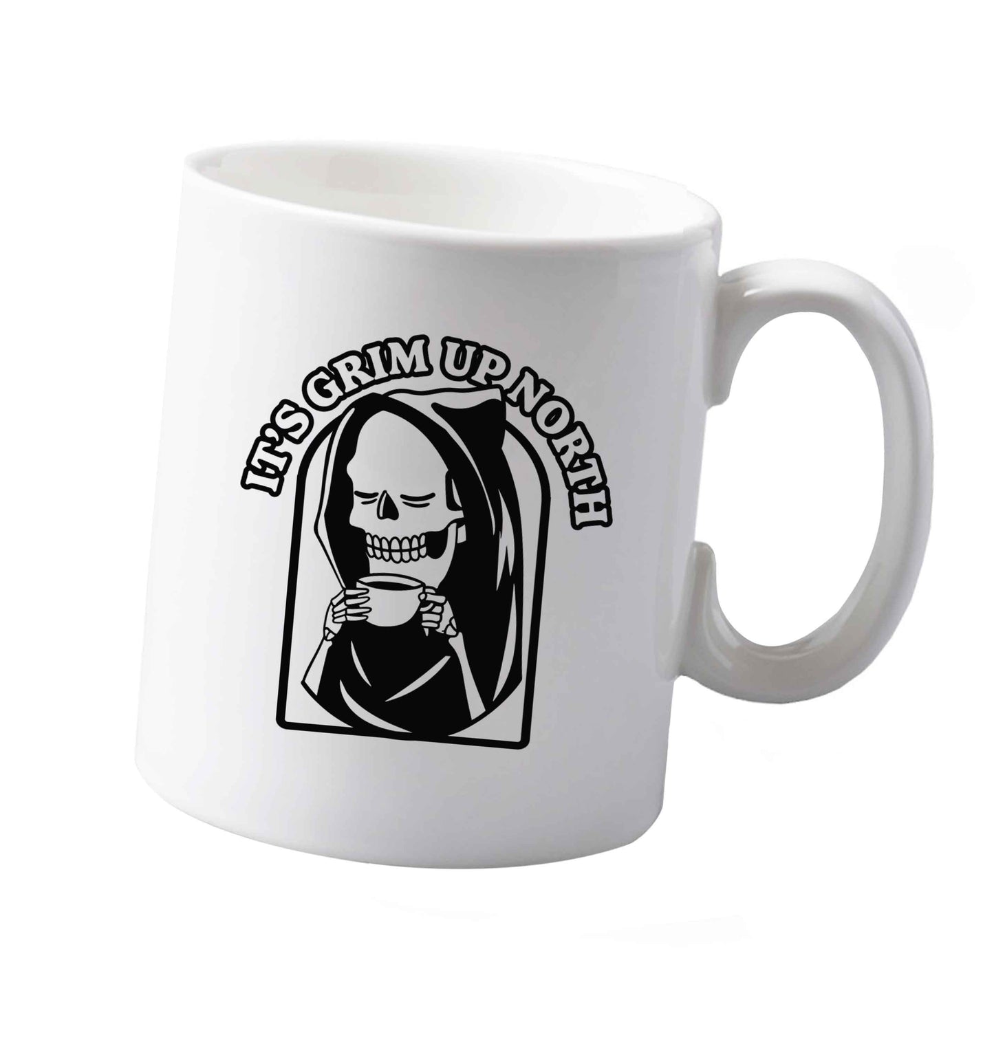 10 oz It's grim up North ceramic mug both sides