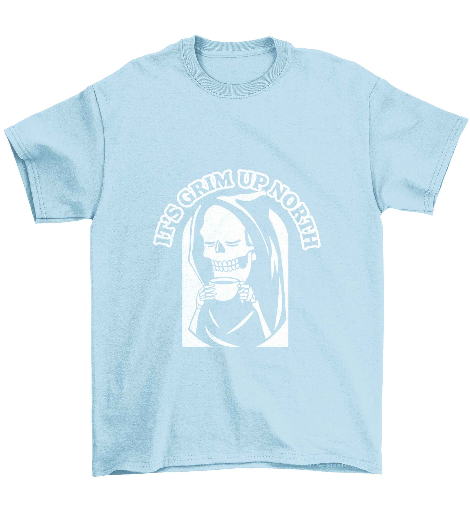 It's grim up North Children's light blue Tshirt 12-13 Years