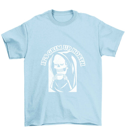 It's grim up North Children's light blue Tshirt 12-13 Years