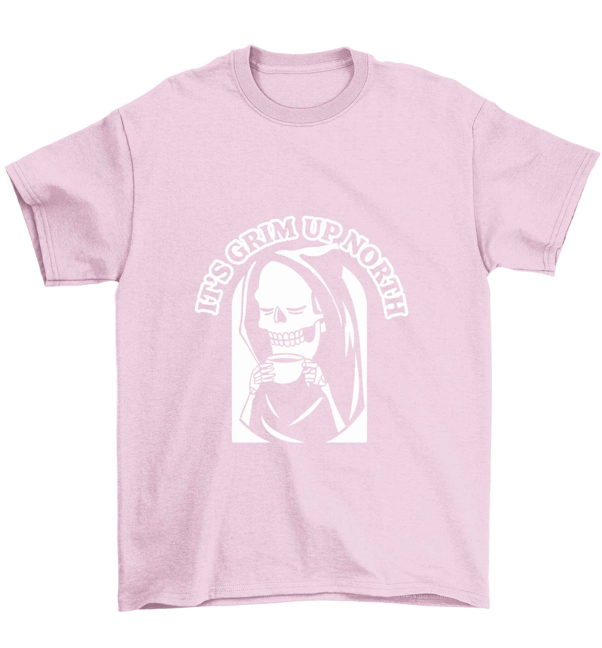 It's grim up North Children's light pink Tshirt 12-13 Years