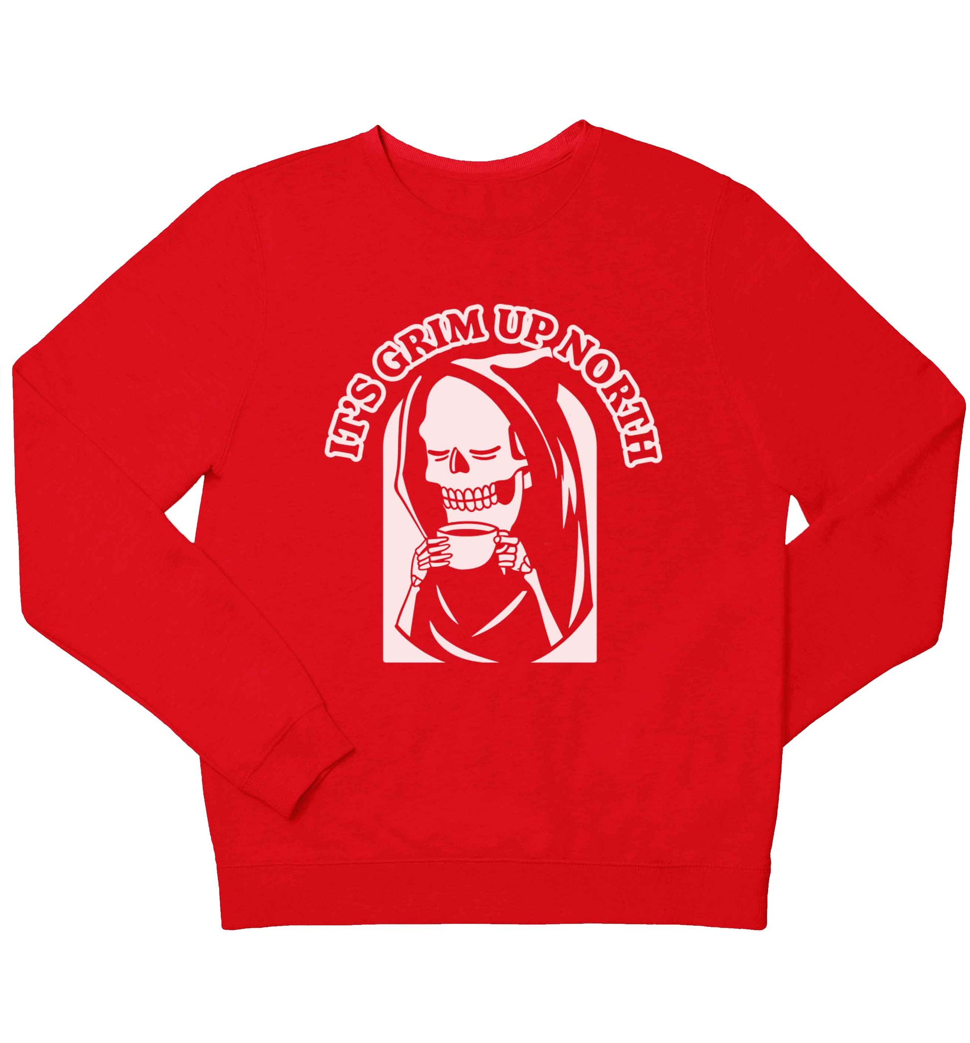 It's grim up North children's grey sweater 12-13 Years