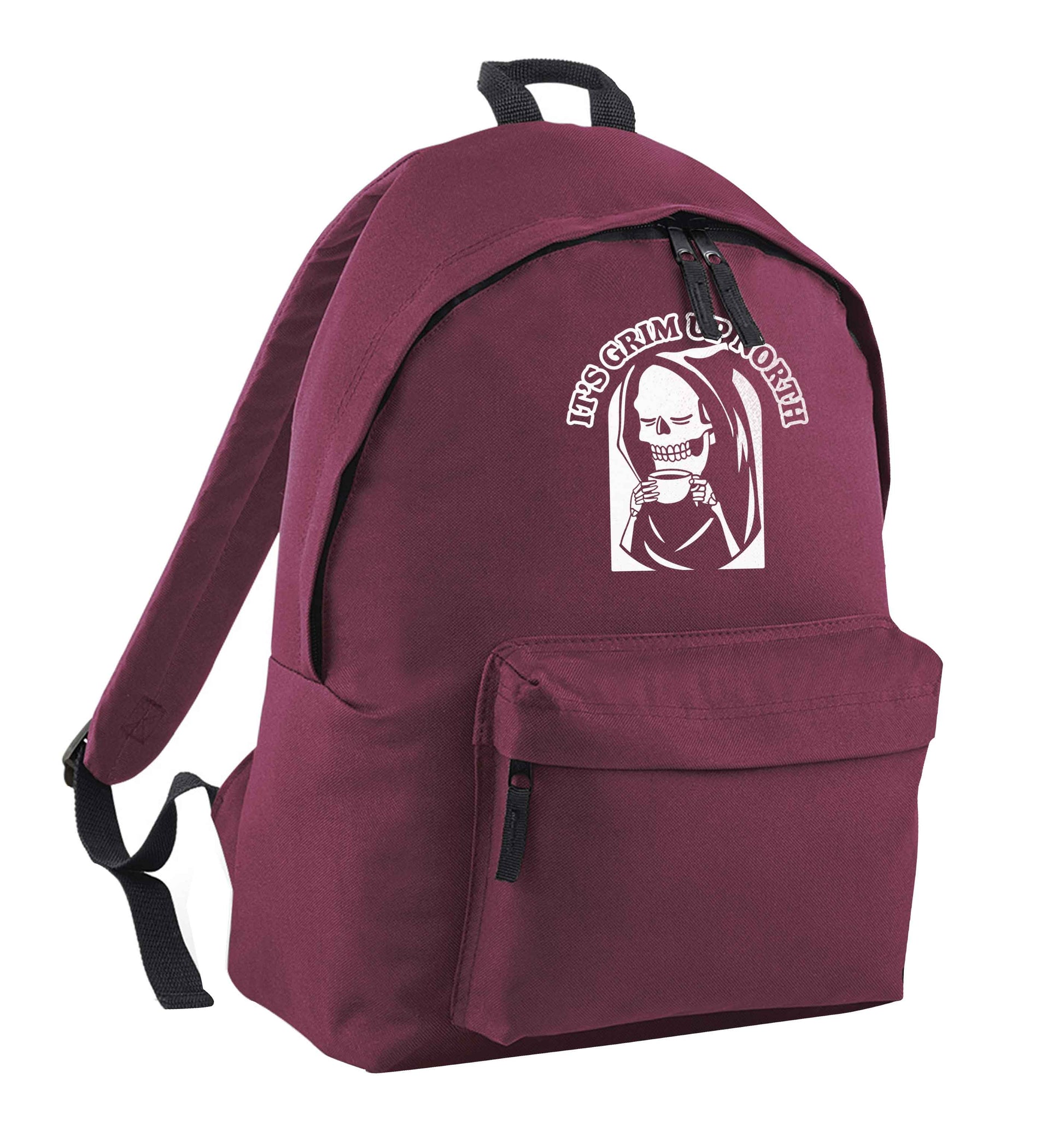 It's grim up North maroon adults backpack