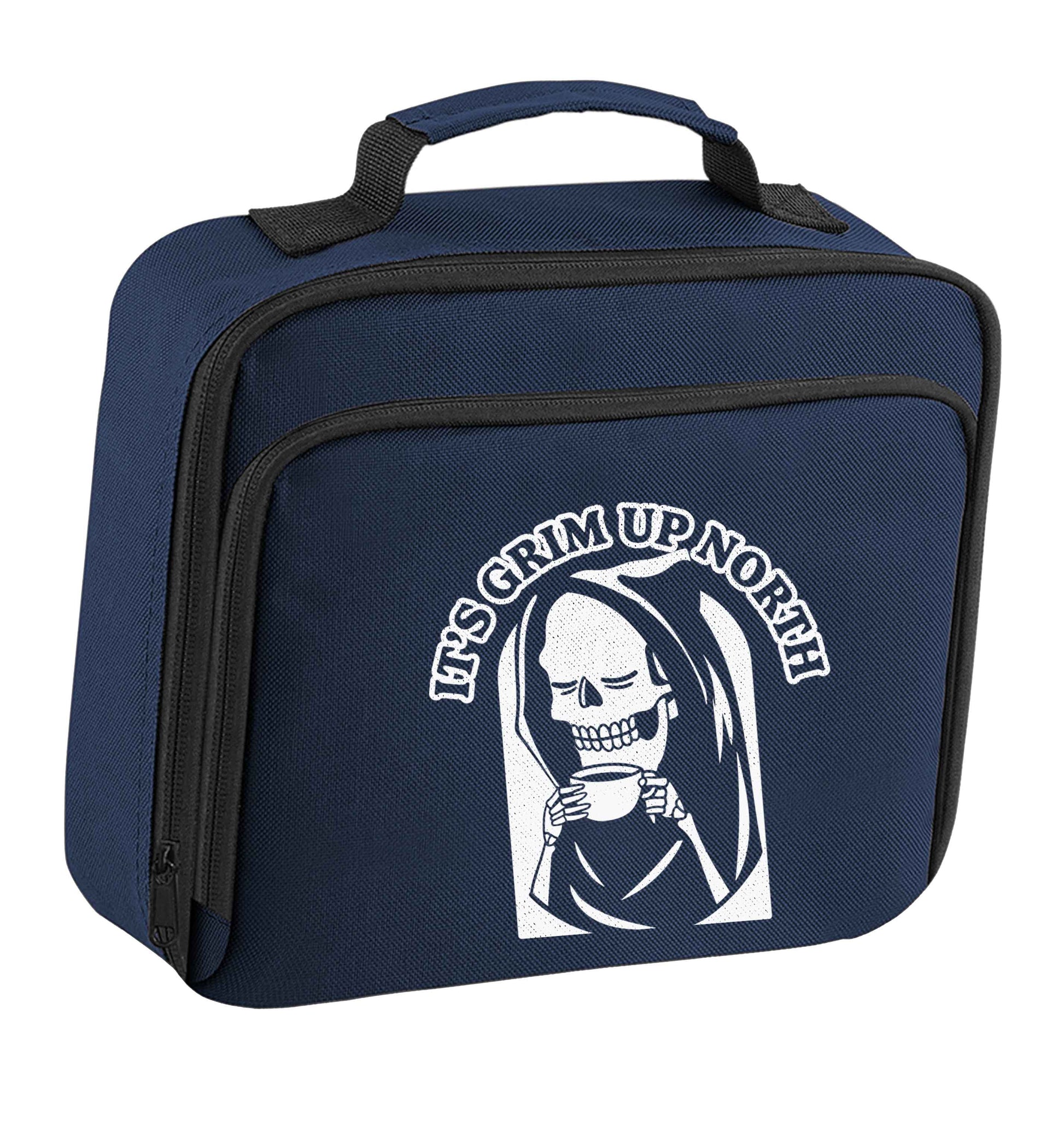 It's grim up North insulated navy lunch bag cooler