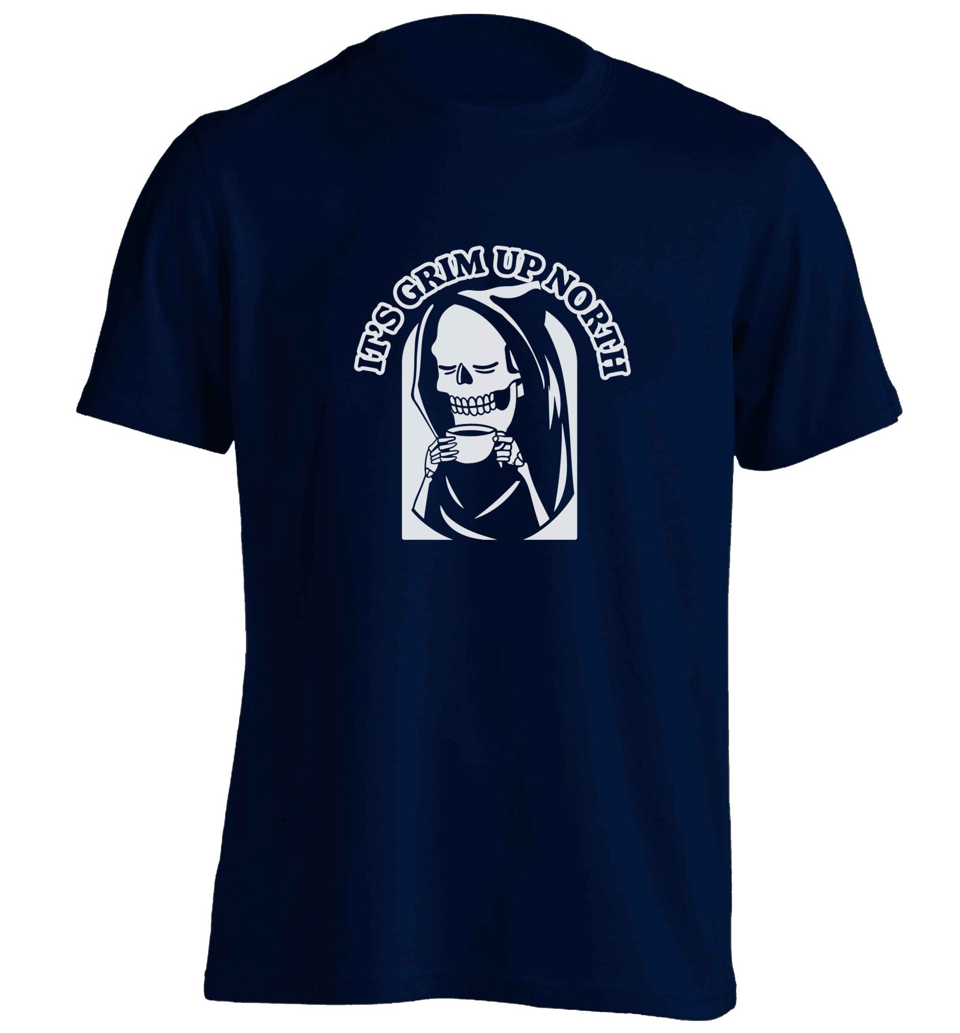 It's grim up North adults unisex navy Tshirt 2XL