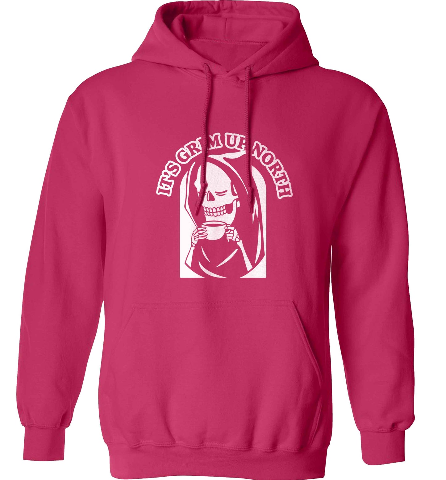 It's grim up North adults unisex pink hoodie 2XL