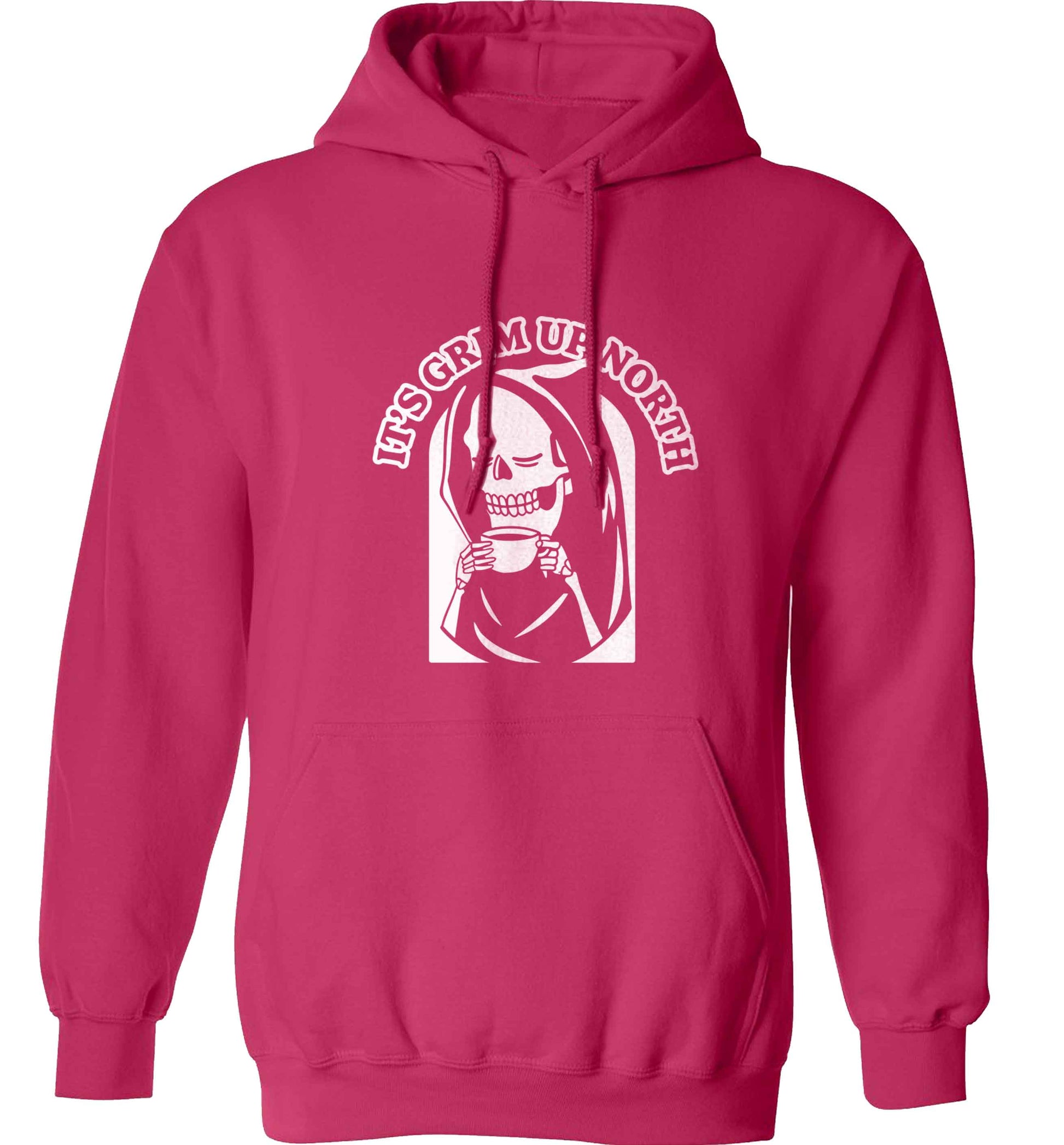 It's grim up North adults unisex pink hoodie 2XL