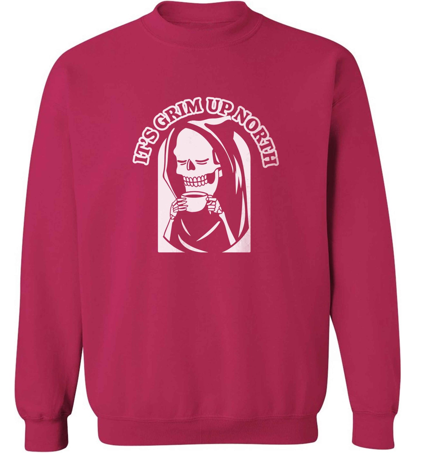 It's grim up North adult's unisex pink sweater 2XL