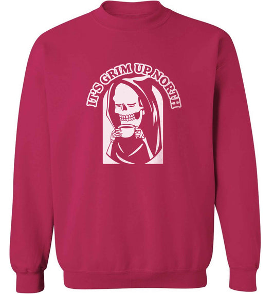 It's grim up North adult's unisex pink sweater 2XL