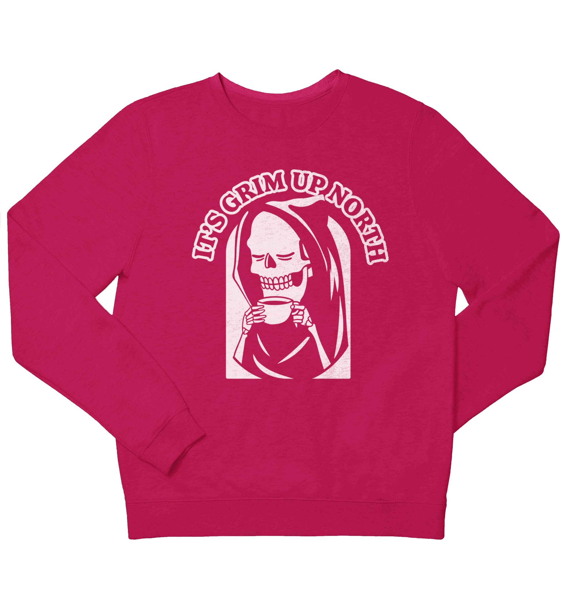It's grim up North children's pink sweater 12-13 Years