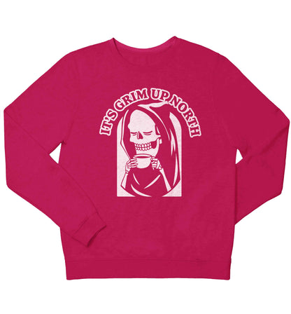 It's grim up North children's pink sweater 12-13 Years