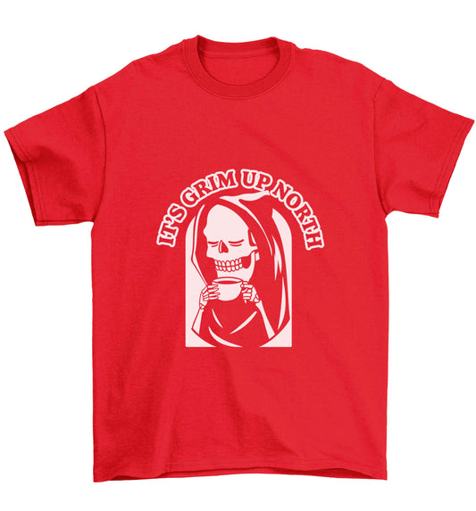 It's grim up North Children's red Tshirt 12-13 Years