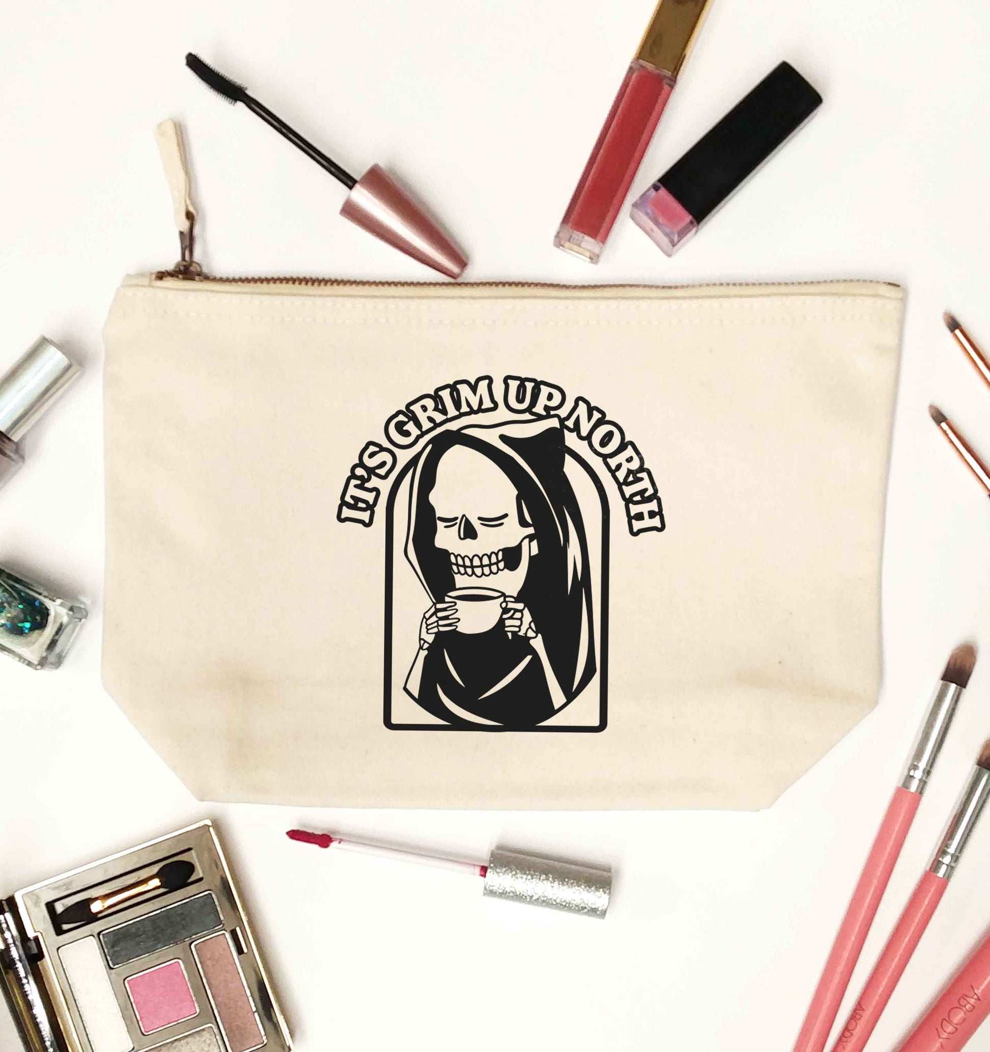 It's grim up North natural makeup bag