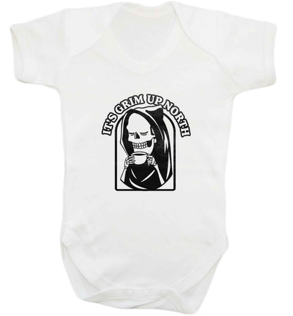 It's grim up North baby vest white 18-24 months