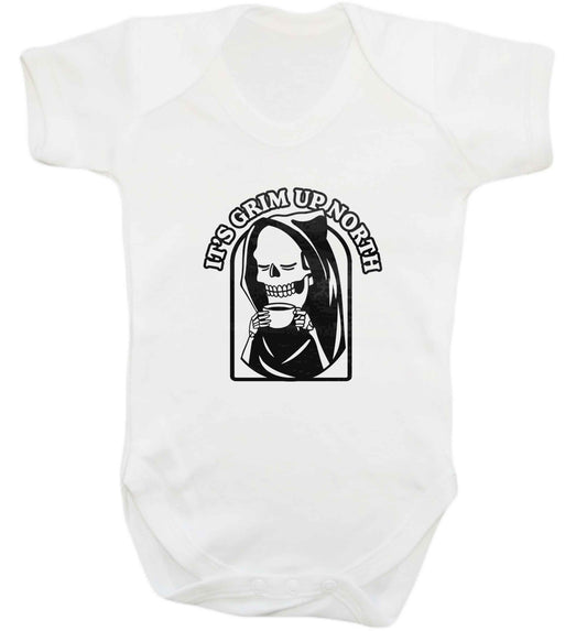 It's grim up North baby vest white 18-24 months