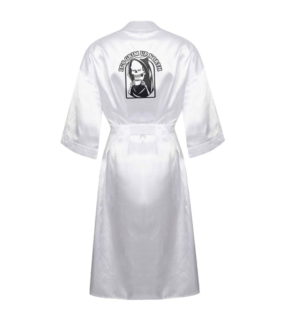It's grim up North XL/XXL white ladies dressing gown size 16/18