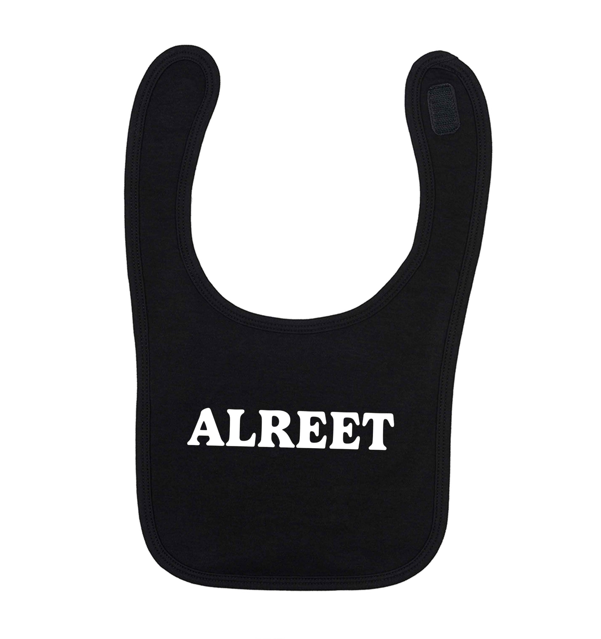 Alreet black baby bib