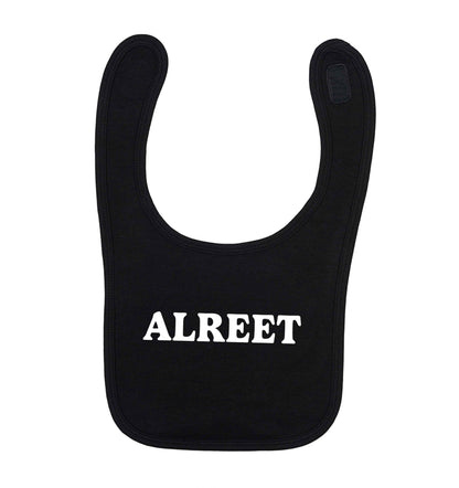 Alreet black baby bib
