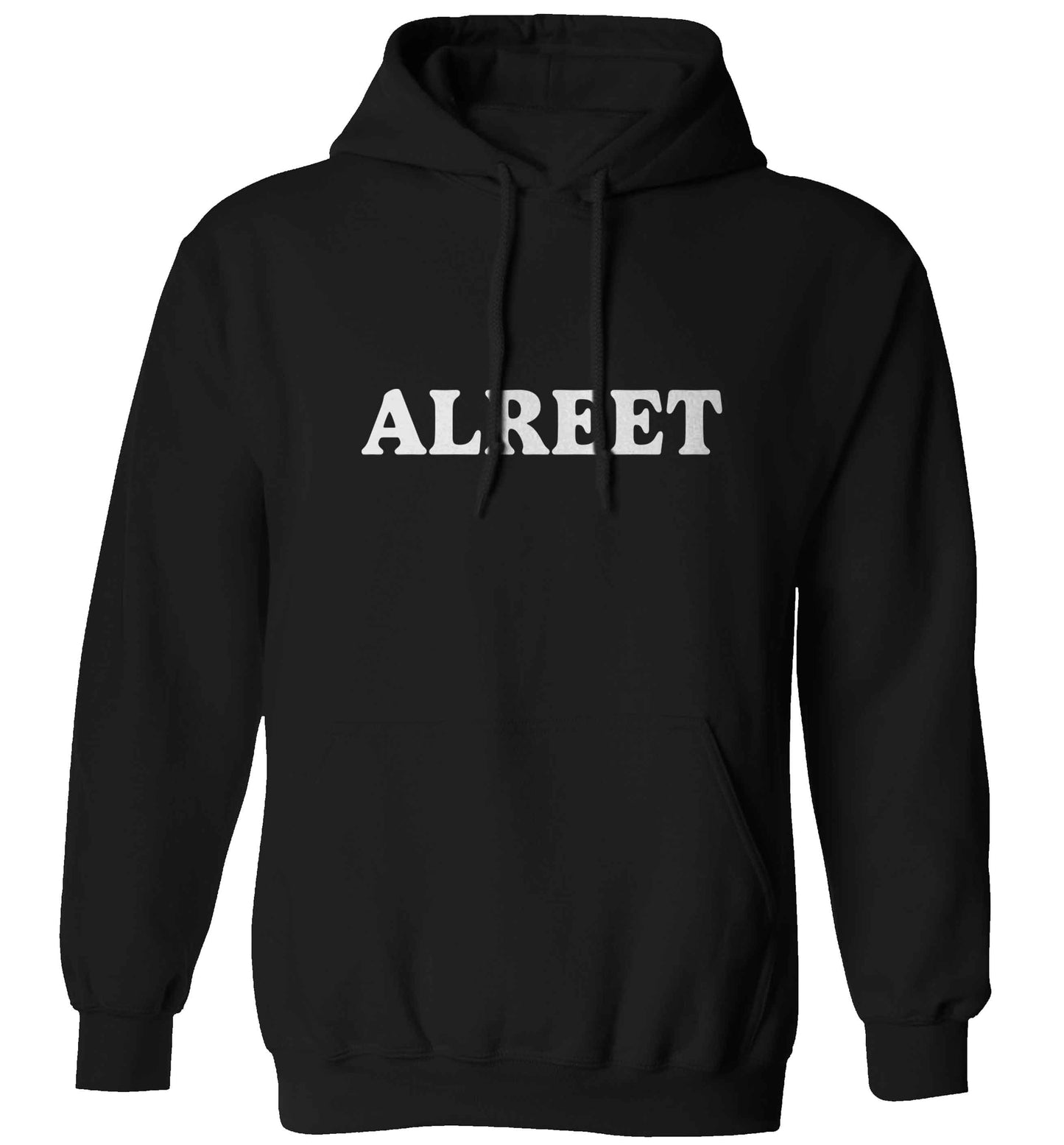 Alreet adults unisex black hoodie 2XL