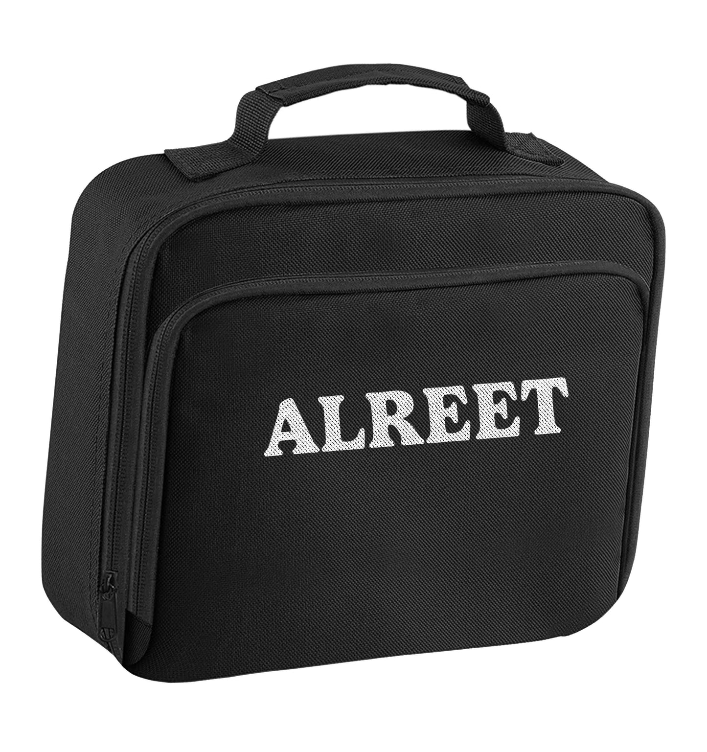 Alreet insulated black lunch bag cooler