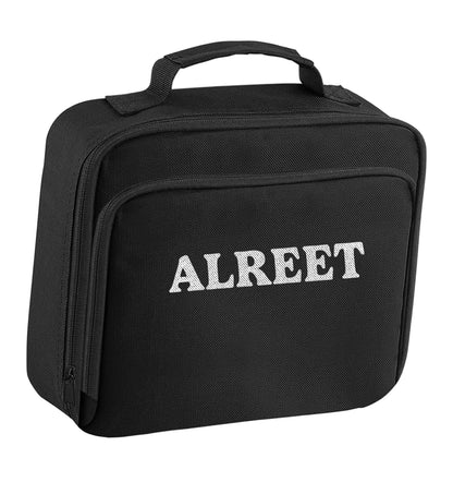 Alreet insulated black lunch bag cooler