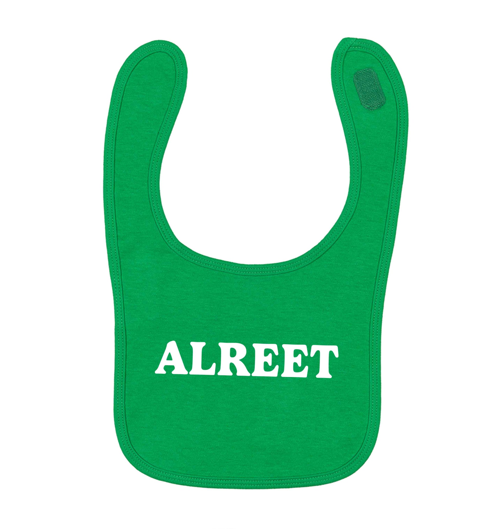 Alreet green baby bib