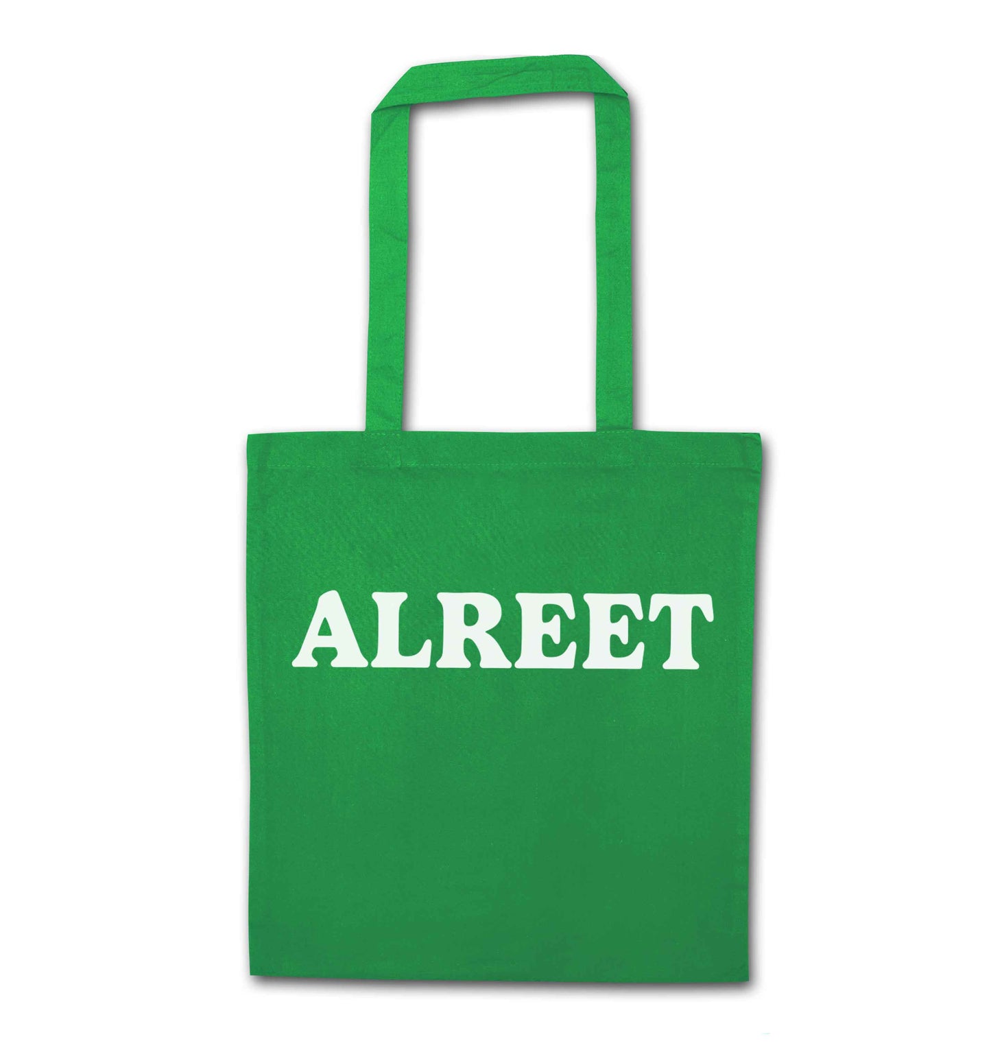 Alreet green tote bag