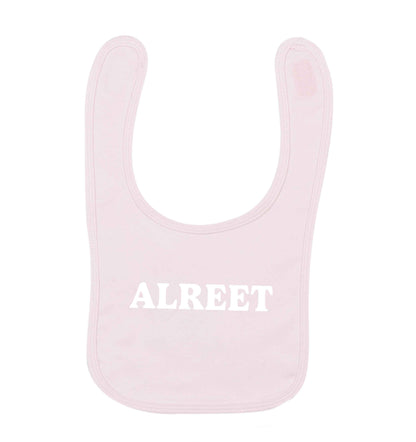 Alreet pale pink baby bib