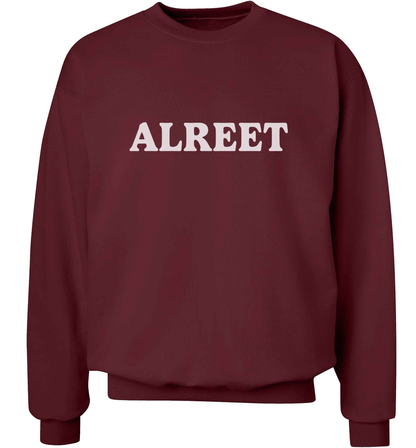 Alreet adult's unisex maroon sweater 2XL