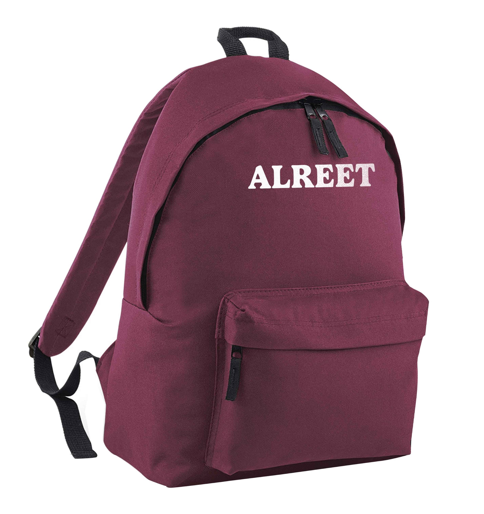Alreet maroon adults backpack