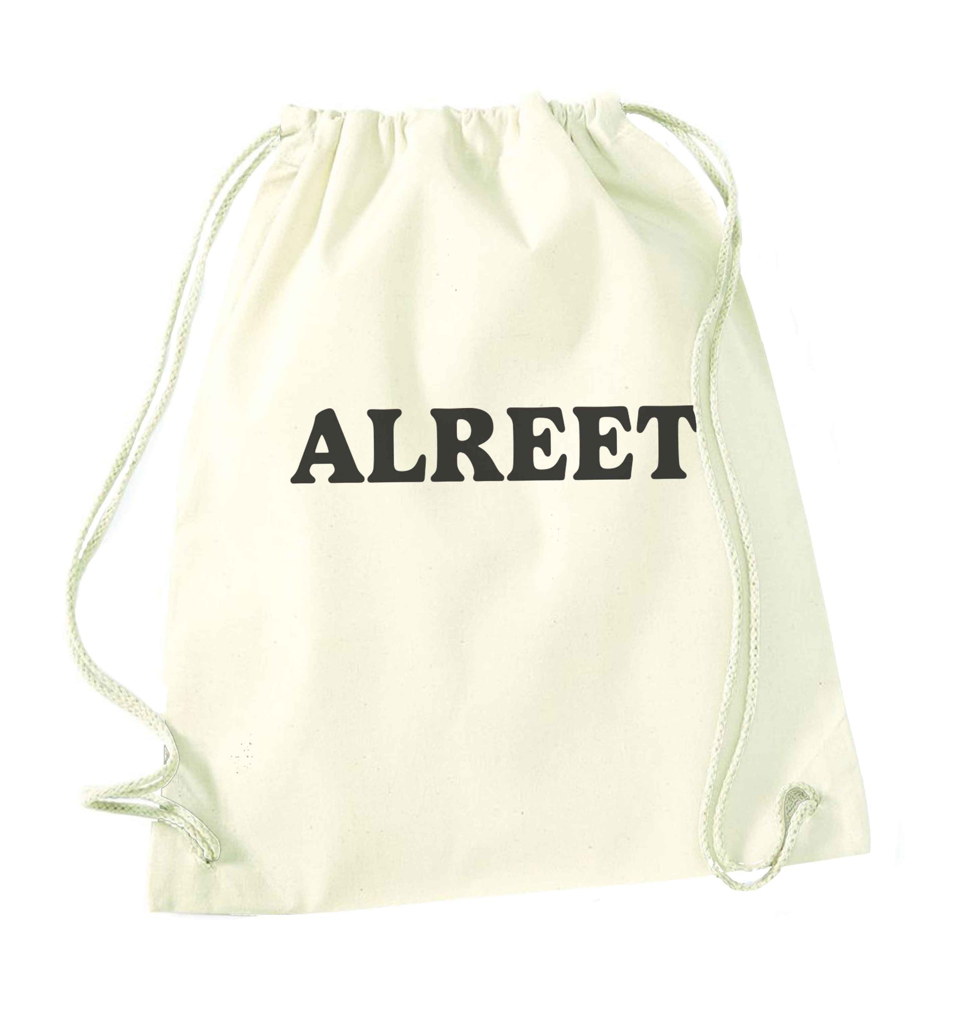 Alreet natural drawstring bag