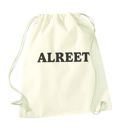 Alreet natural drawstring bag