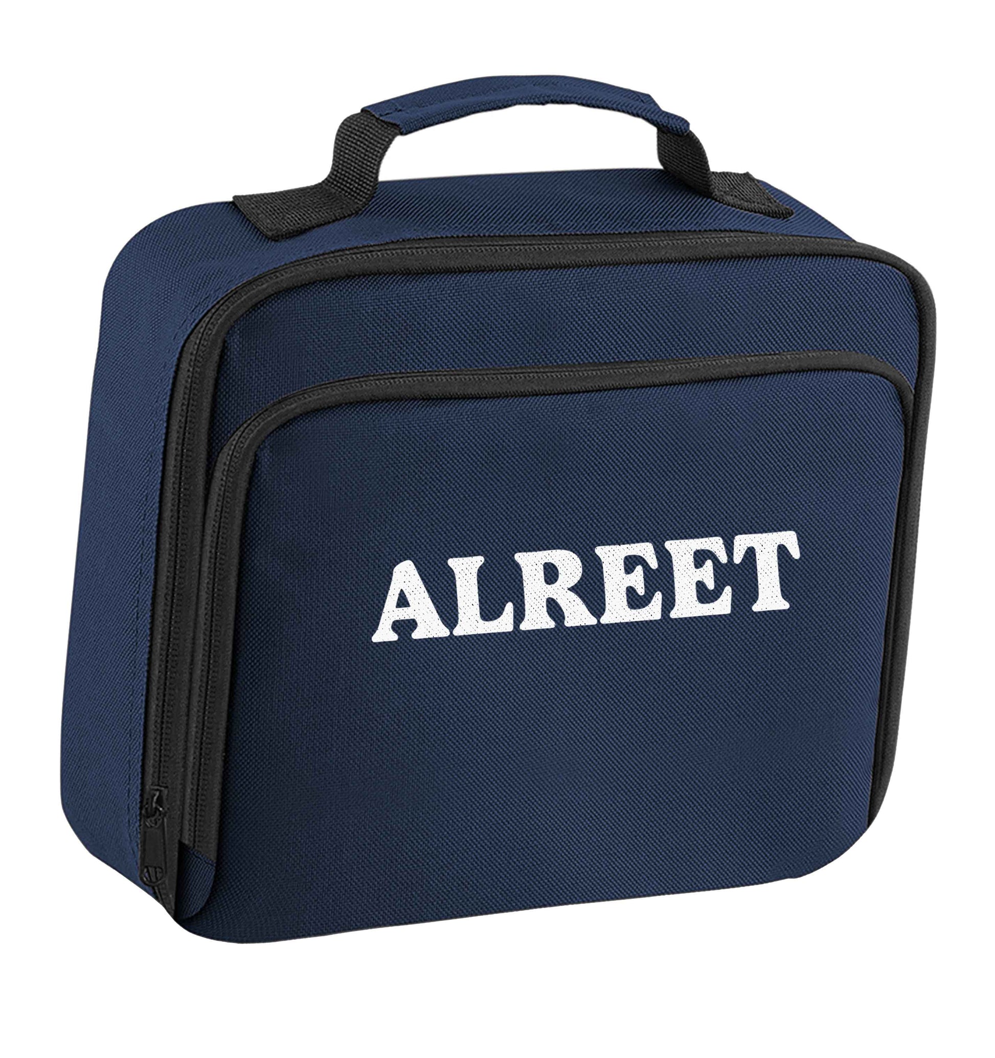 Alreet insulated navy lunch bag cooler