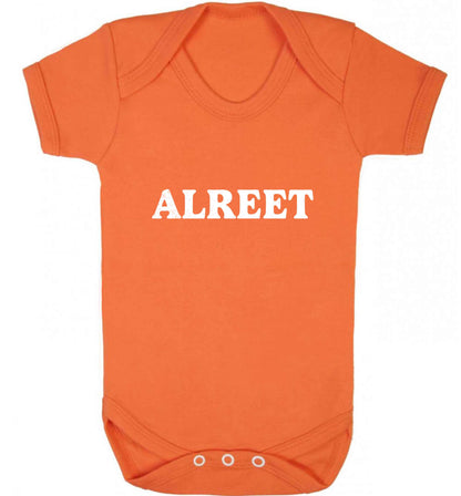 Alreet baby vest orange 18-24 months
