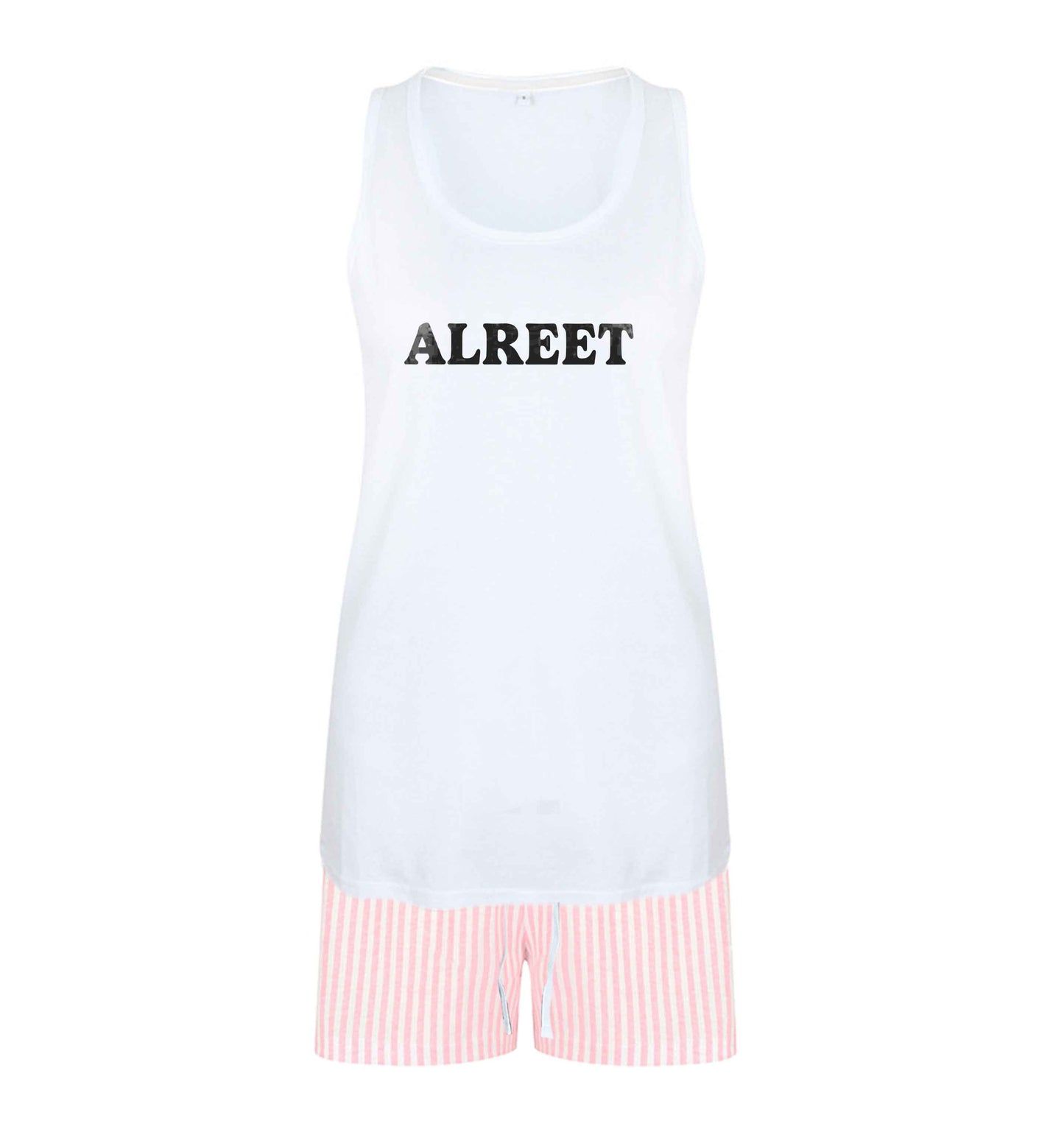 Alreet size XL women's pyjama shorts set in pink 