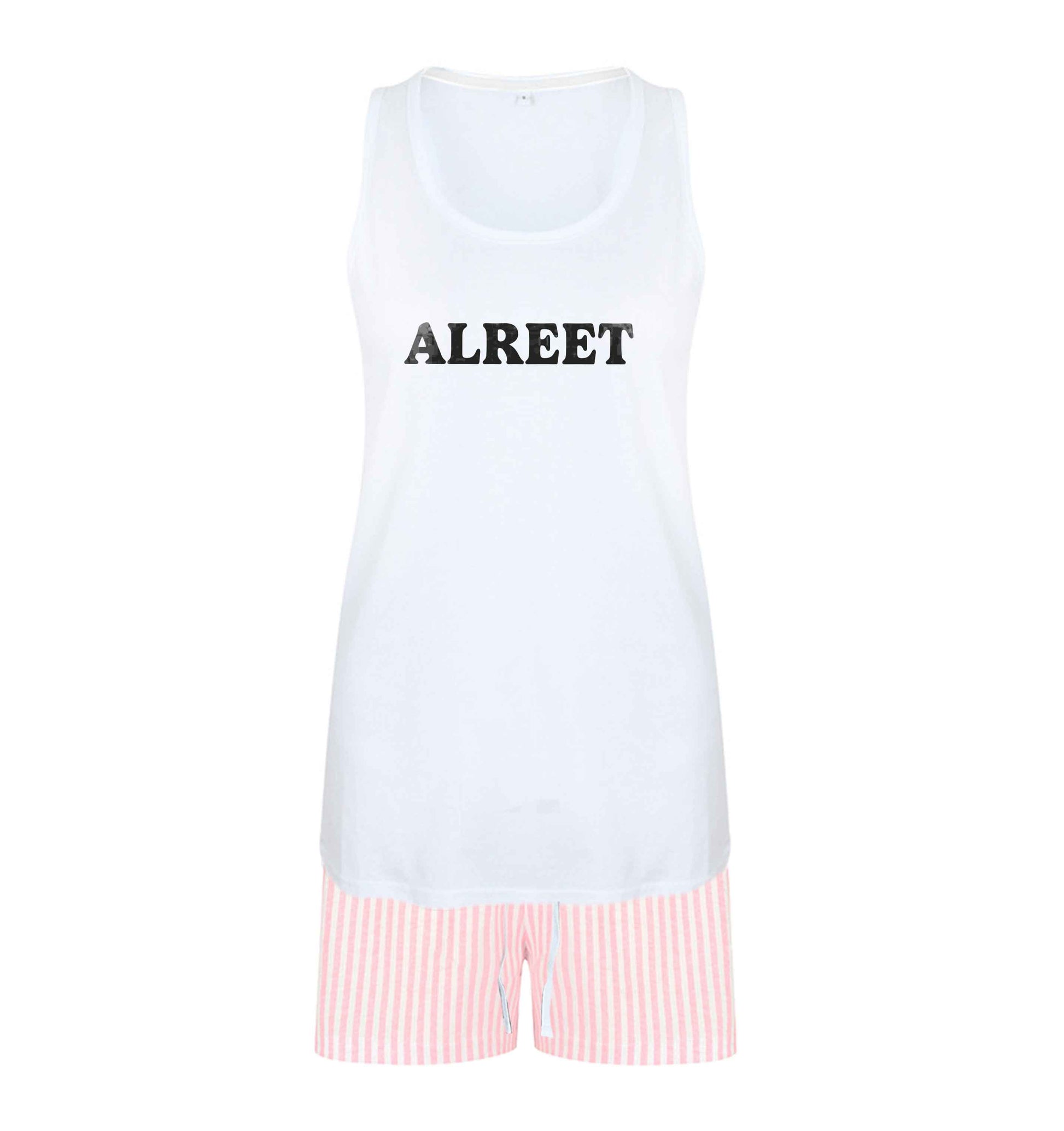 Alreet size XL women's pyjama shorts set in pink 
