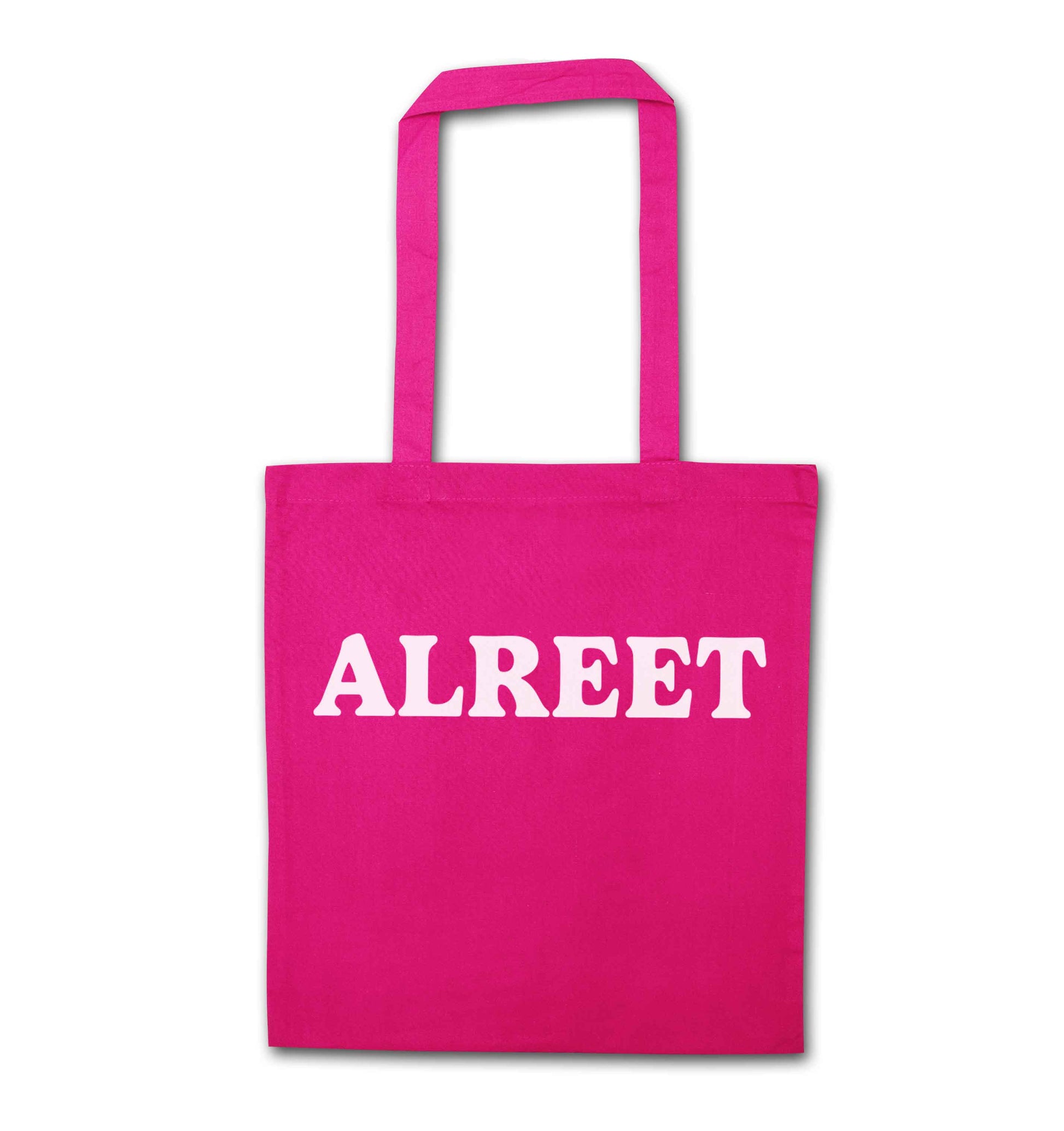 Alreet pink tote bag