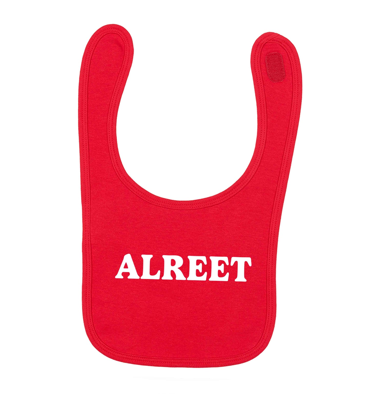 Alreet red baby bib