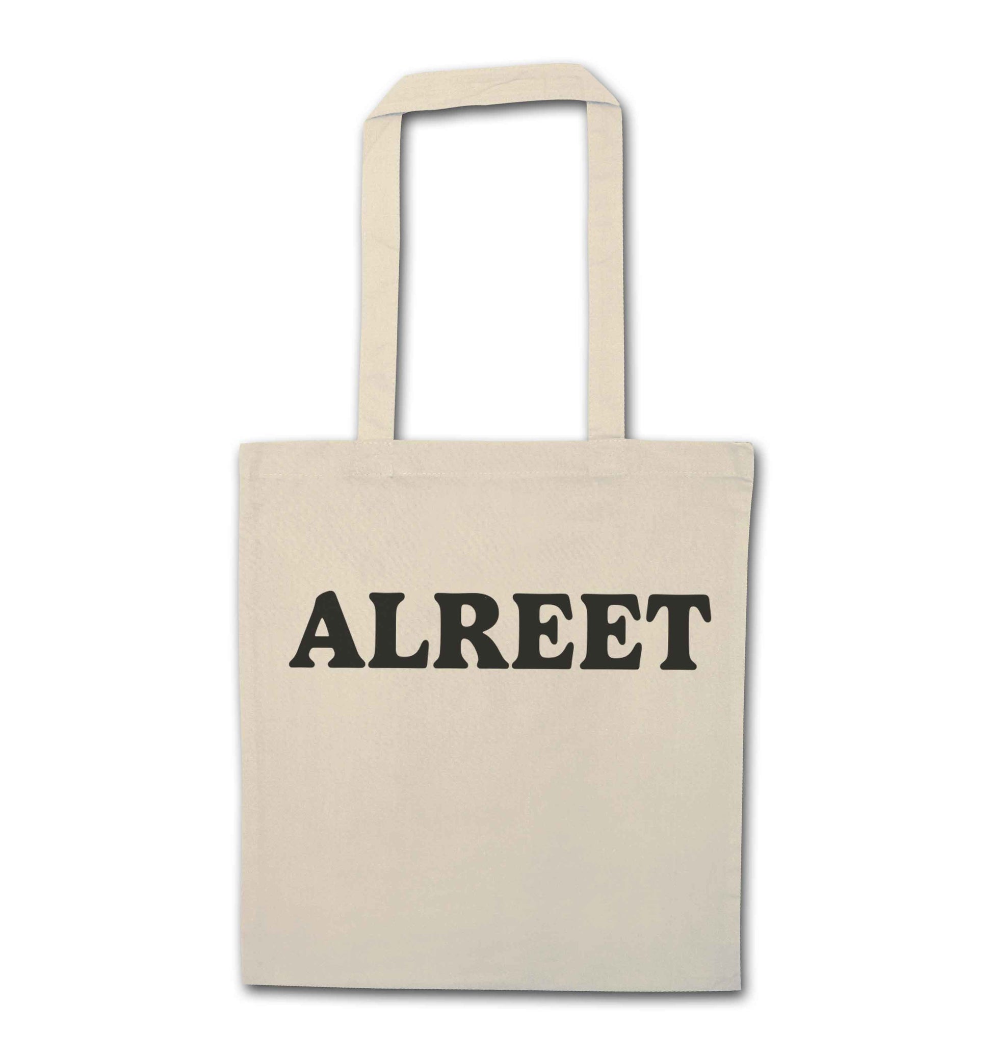 Alreet natural tote bag