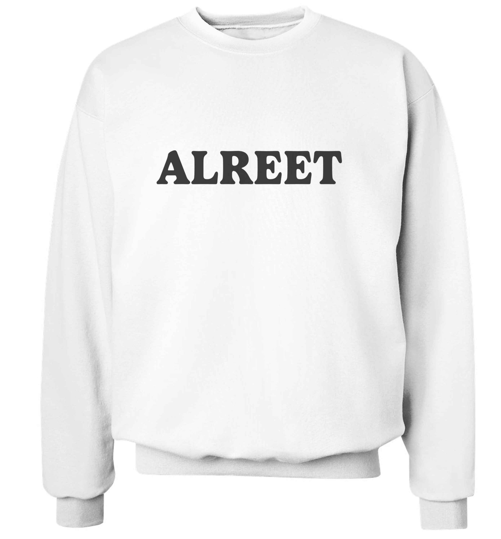 Alreet adult's unisex white sweater 2XL