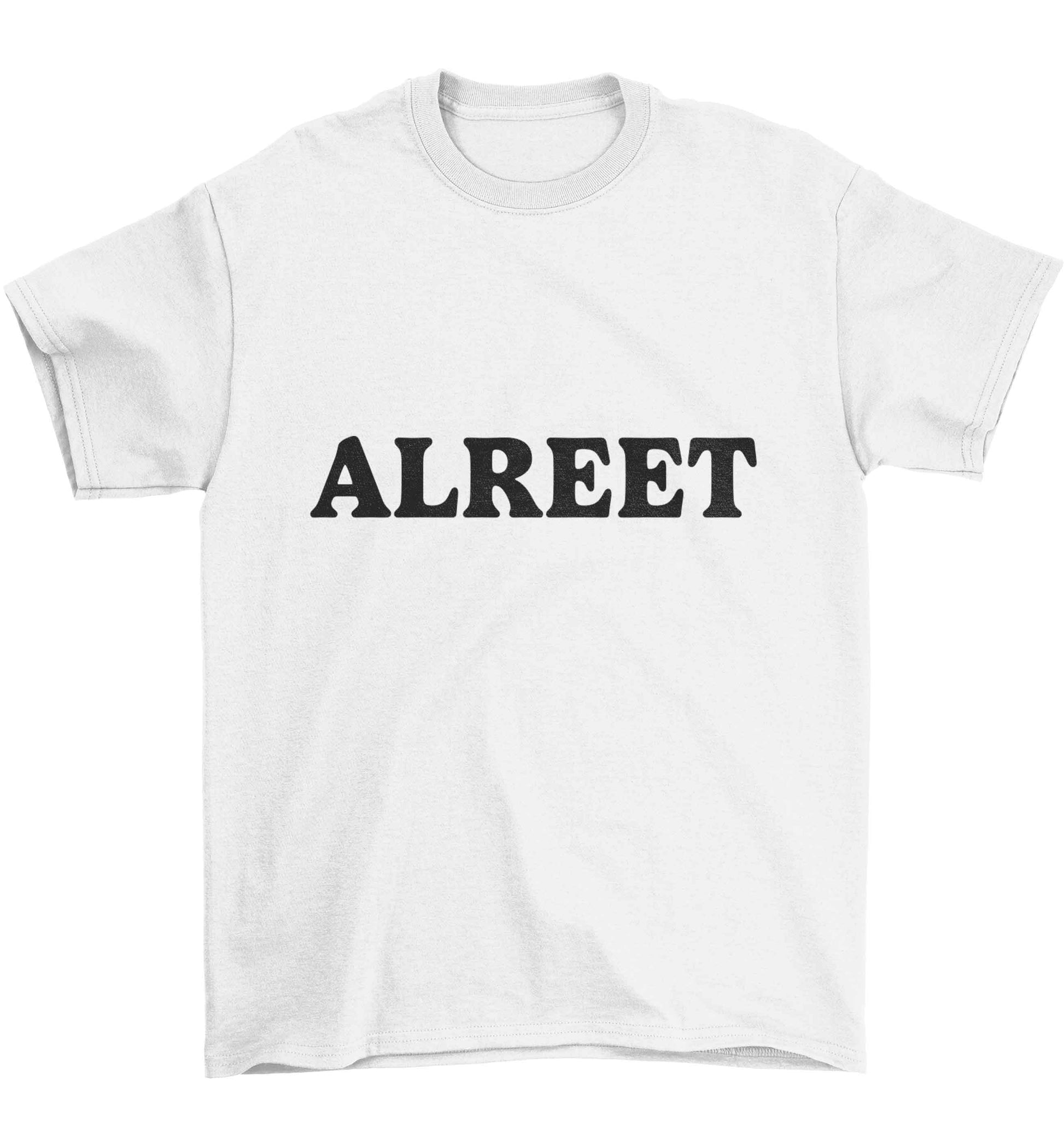 Alreet Children's white Tshirt 12-13 Years