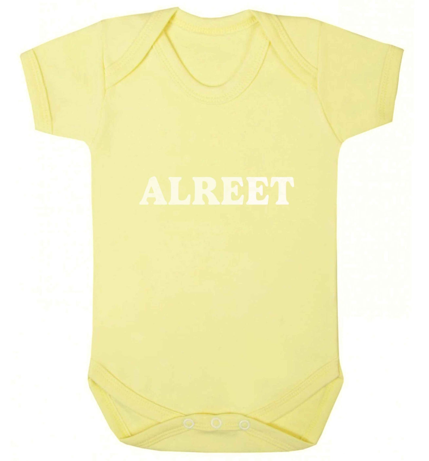 Alreet baby vest pale yellow 18-24 months