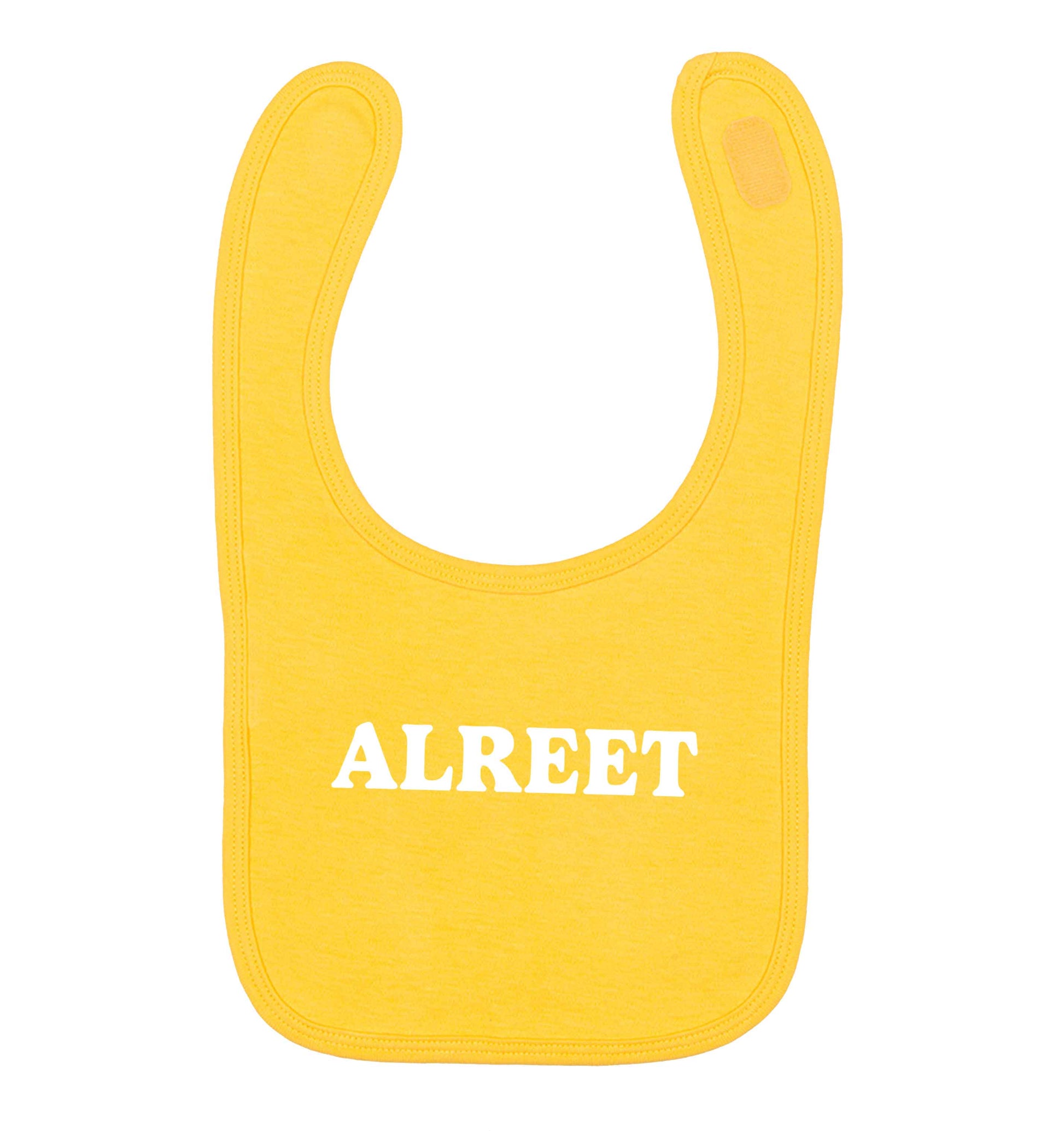 Alreet yellow baby bib