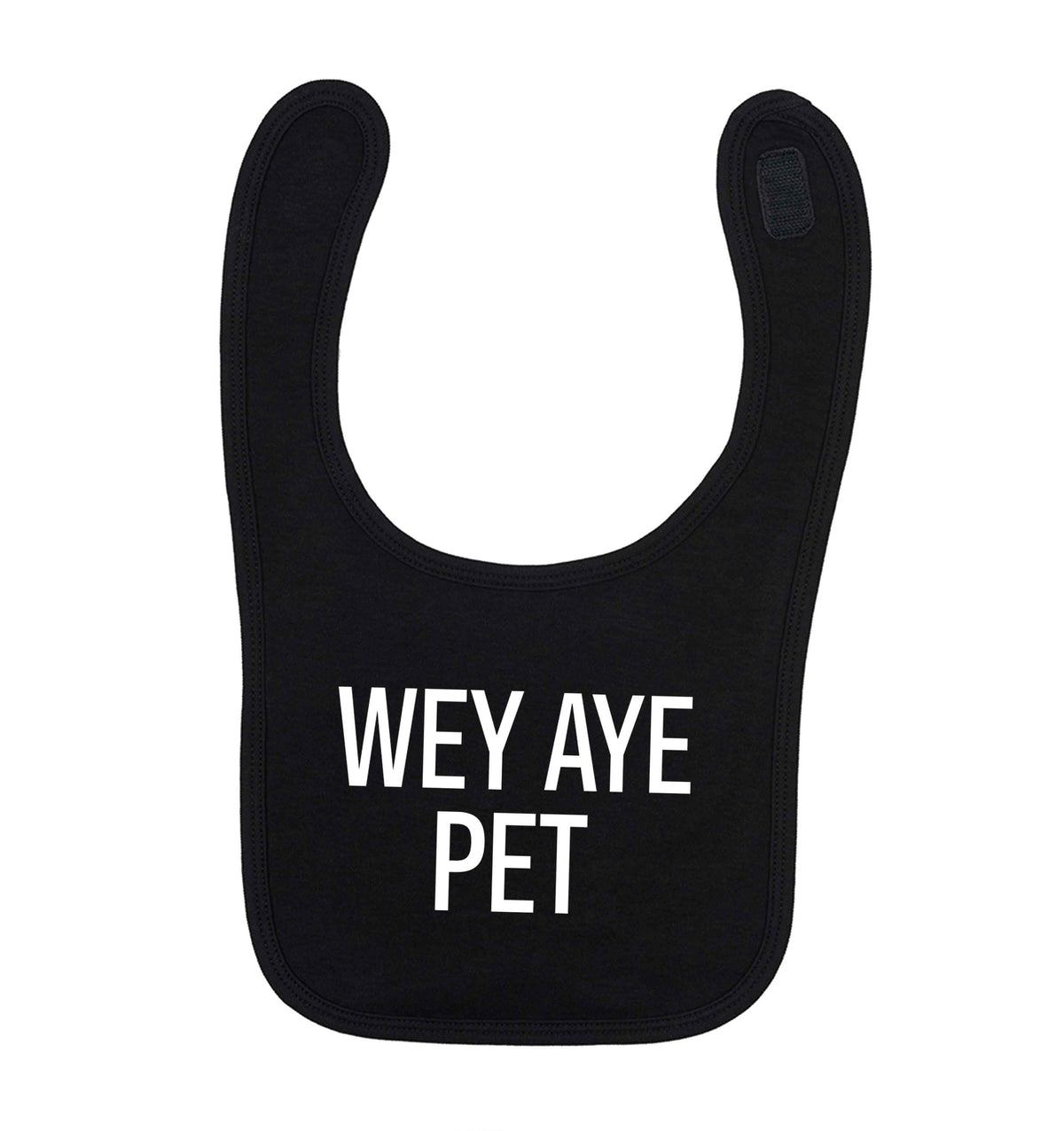 Wey Aye Pet black baby bib