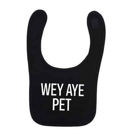 Wey Aye Pet black baby bib