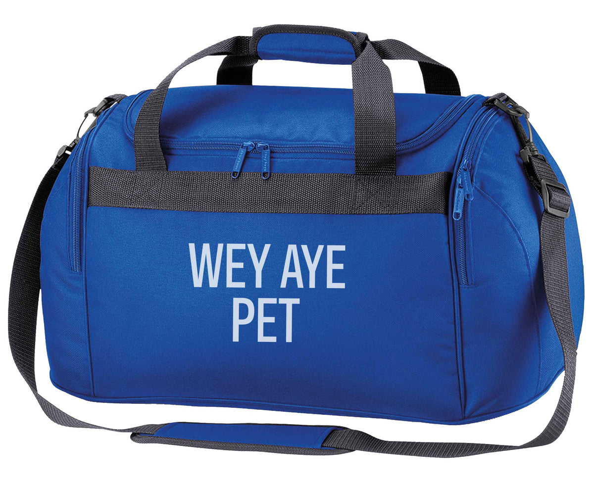 Wey Aye Pet royal blue holdall / duffel bag